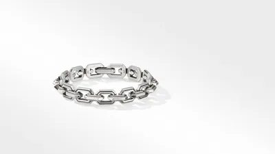 Deco Link Bracelet Sterling Silver