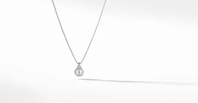 Albion® Pearl Pendant Necklace in Sterling Silver with Pavé Diamonds
