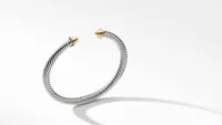 Cable Classics Bracelet Sterling Silver with 14K Yellow Gold Domes
