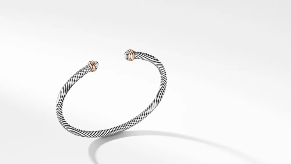 Cable Classics Bracelet Sterling Silver with 18K Rose Gold