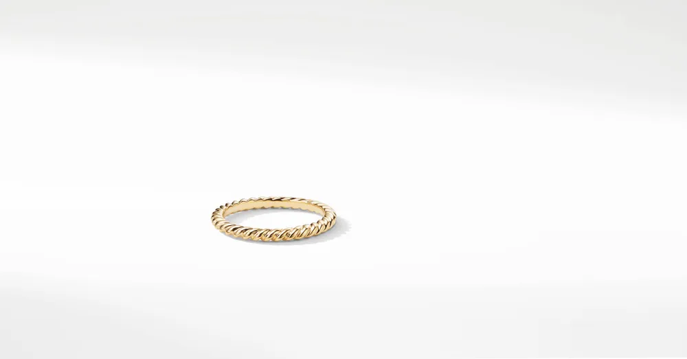 DY Unity Cable Band Ring 18K Yellow Gold