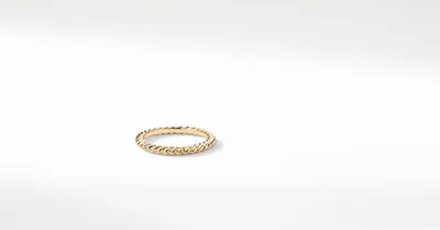 DY Unity Cable Band Ring 18K Yellow Gold