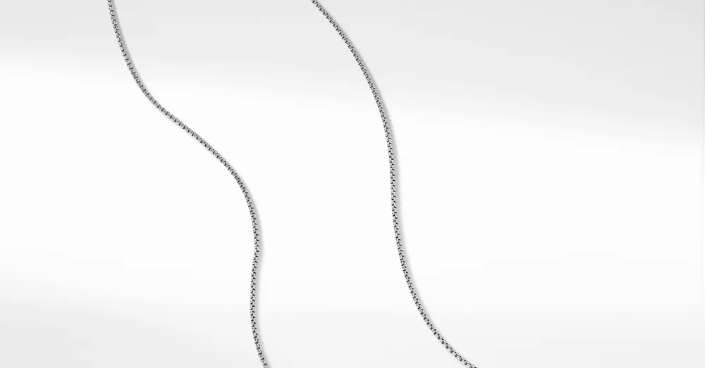 Box Chain Necklace in 18K White Gold, 1.7mm