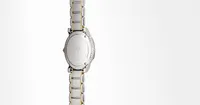 Classic Quartz Watch in Sterling Silver with 18K Yellow Gold and Diamonds