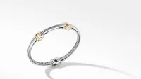 Thoroughbred Double Link Bracelet Sterling Silver with 18K Yellow Gold