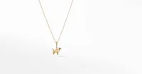 Cable Collectibles® Kids Dog Necklace in 18K Yellow Gold with Diamond