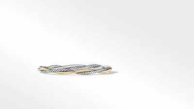 Petite Infinity Bracelet Sterling Silver with 14K Yellow Gold