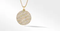 Cable Edge® Pendant in 18K Yellow Gold with Full Pavé Diamonds