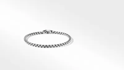 Box Chain Bracelet Sterling Silver