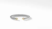Cable Classics Bracelet Sterling Silver with 14K Yellow Gold Domes