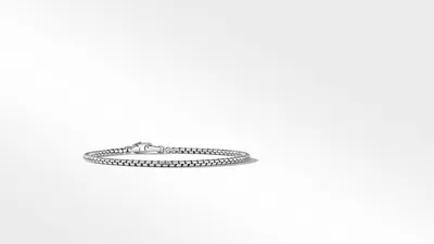 Box Chain Bracelet Sterling Silver, 2.7mm