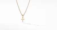 Cable Collectibles® Cross Amulet in 18K Yellow Gold with Pavé Diamonds