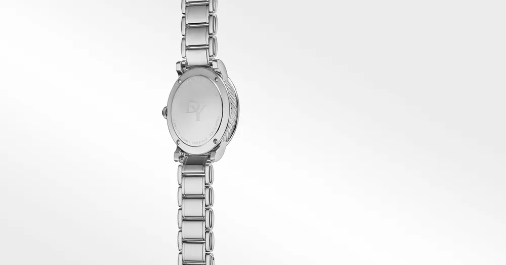 Classic Quartz Stainless Steel Watch with Diamonds