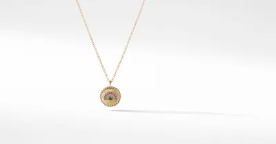 Cable Collectibles® Rainbow Necklace in 18K Yellow Gold with Pavé Sapphires and Tsavorites