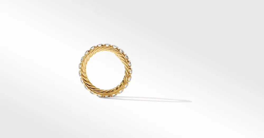 DY Eden Eternity Band Ring 18K Yellow Gold with Diamonds