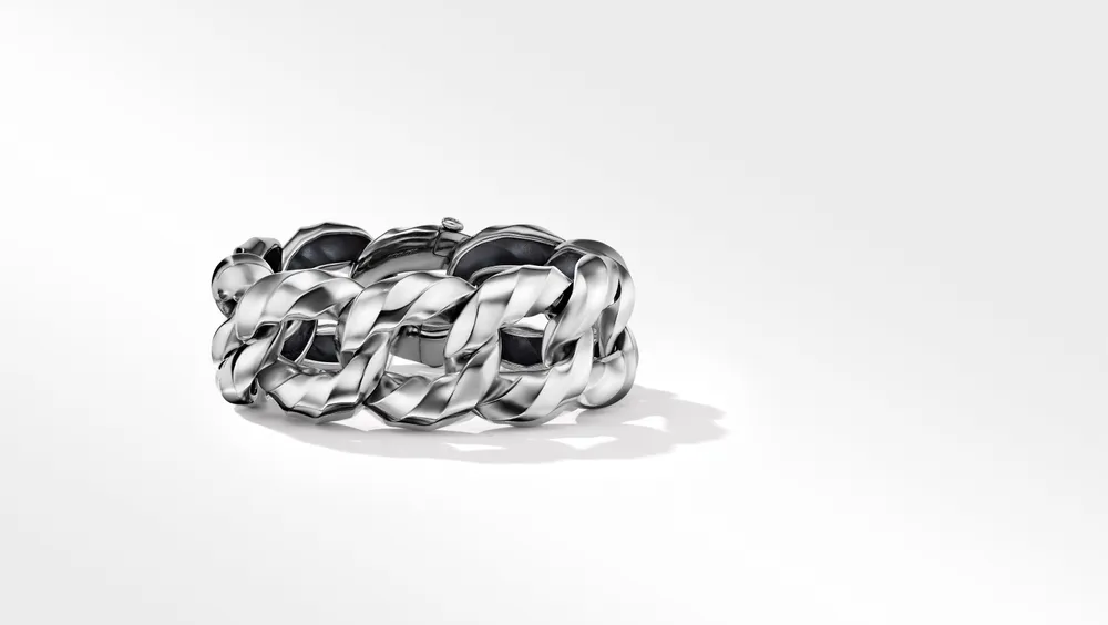 Cable Edge™ Curb Chain Bracelet Recycled Sterling Silver