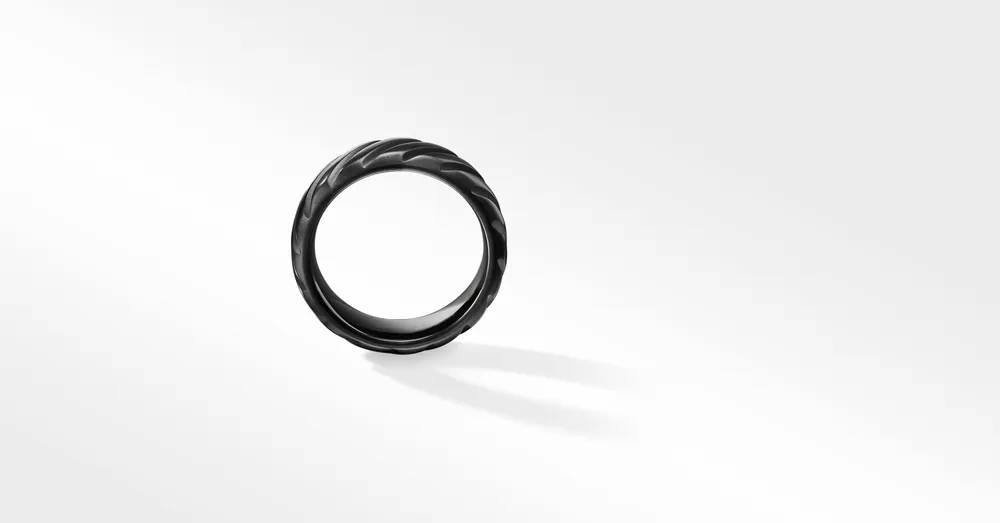 Modern Cable Band Ring Titanium