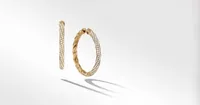 Cable Edge™ Hoop Earrings in Recycled 18K Yellow Gold with Pavé Diamonds