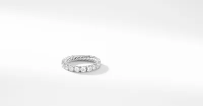 DY Eden Band Ring Platinum with Diamonds