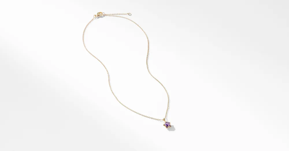 Cable Collectibles® Kids Star Necklace in 18K Yellow Gold with Amethyst