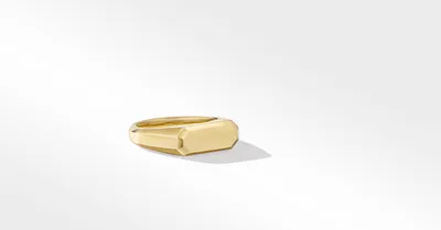 Streamline® Signet Ring 18K Yellow Gold