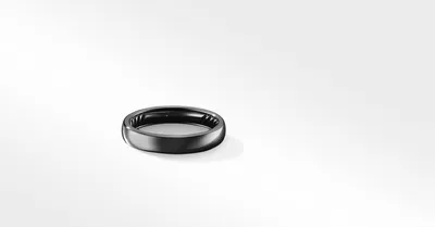 DY Classic Band Ring Black Titanium