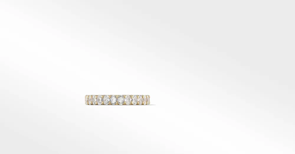 DY Eden Oval Diamond Eternity Band Ring 18K Yellow Gold