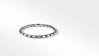 Fluted Chain Bracelet Sterling Silver
