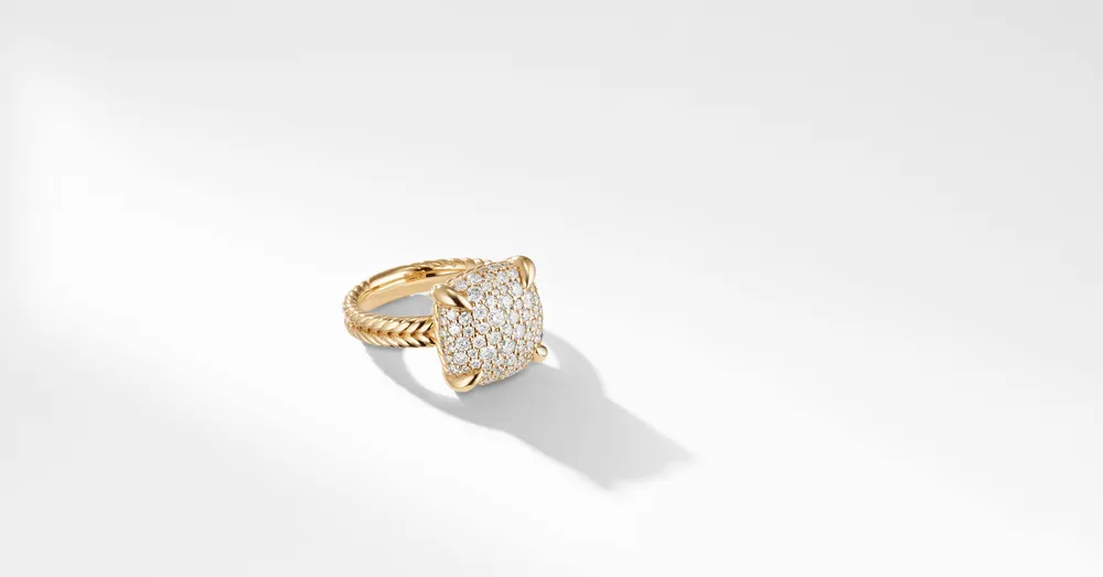 Chatelaine® Ring 18K Yellow Gold with Full Pavé Diamonds
