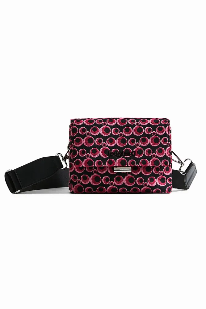 Sac à bandoulière en jacquard avec cercles