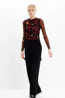Body tulle fronces fleurs