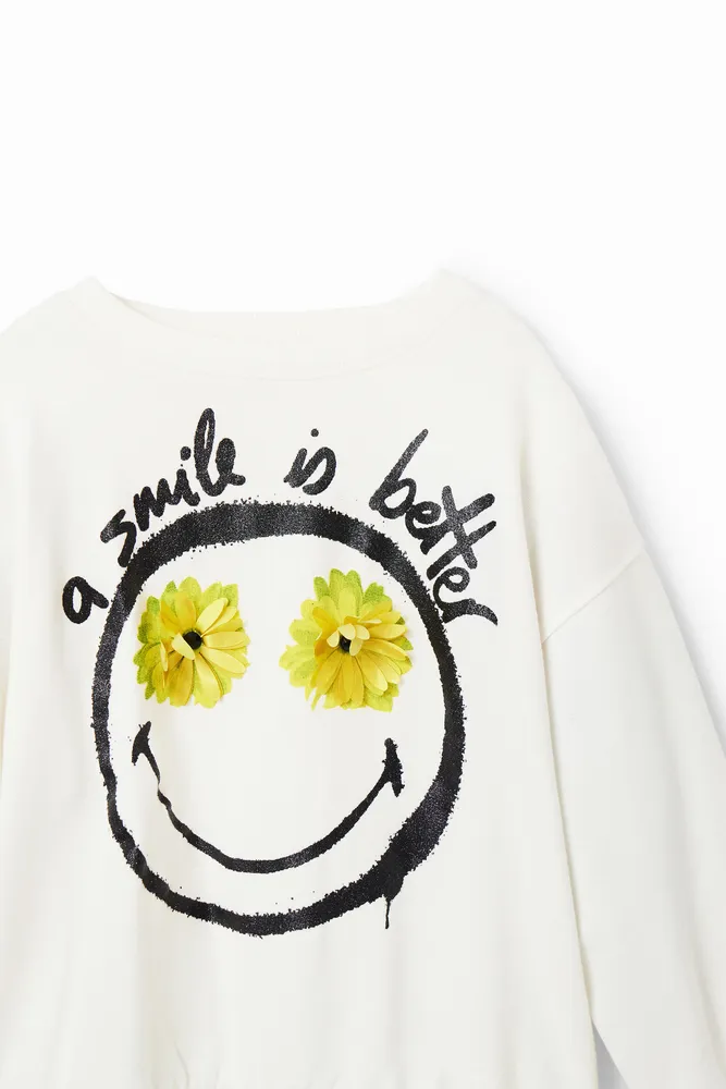 Sudadera Smiley® flores