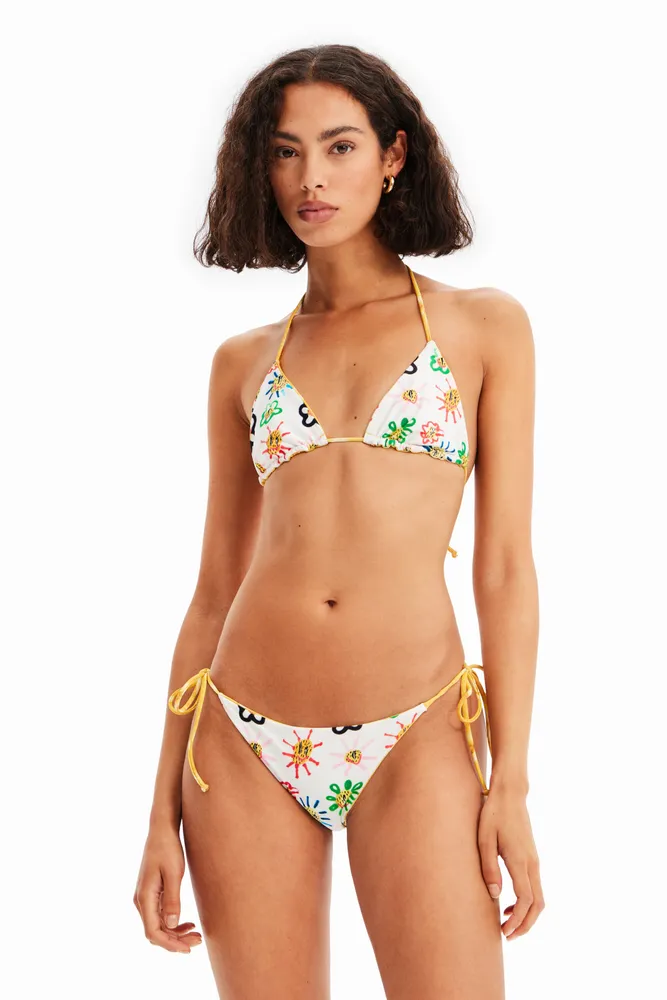 Haut de bikini triangulaire réversible