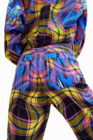 Pantalon coupe mom carreaux María Escoté