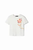 Camiseta manga corta flor