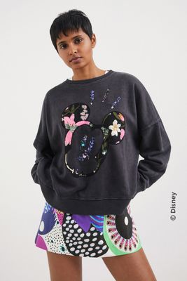 Sweat-shirt Mickey Mouse à paillettes