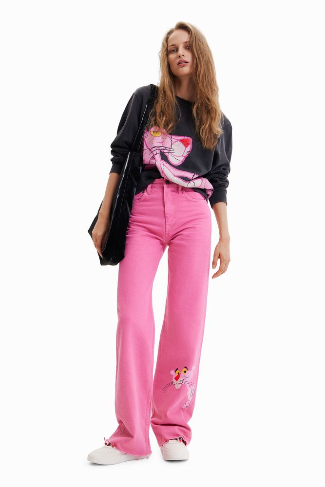 Jean wide leg Pink Panther