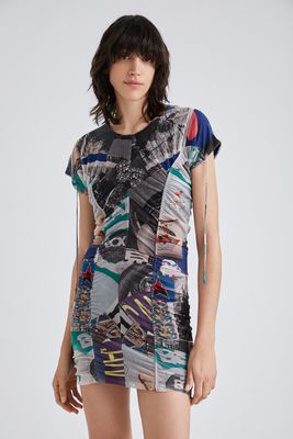 Mini robe ajustée fronces