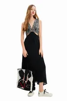 Grand sac shopper fleur