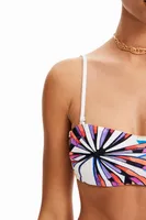 Haut de bikini bandeau tropical