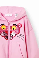 Sudadera lentejuelas Pantera Rosa