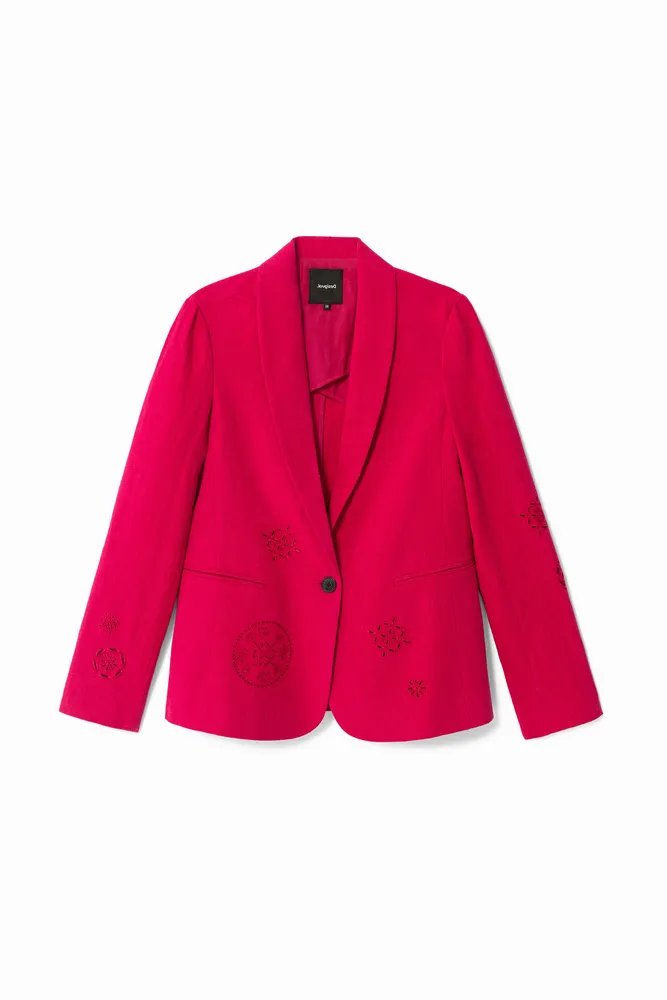 Blazer fuchsia ajouré