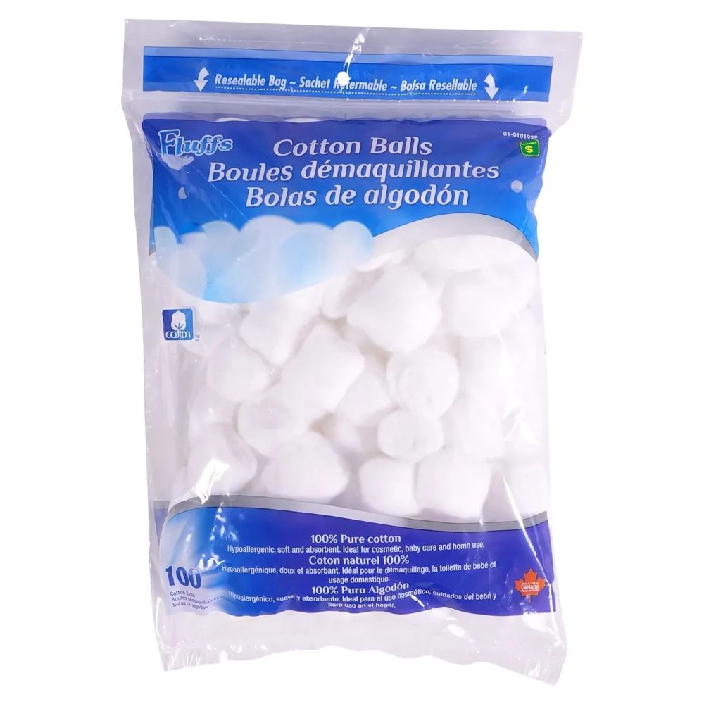 Dollarama Cotton Balls 100PK - Case of 48