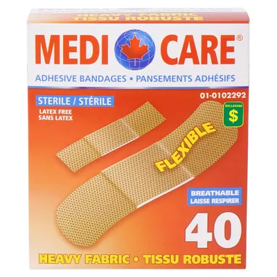 Heavy Fabric Adhesive Bandages 40PK - Case of 36