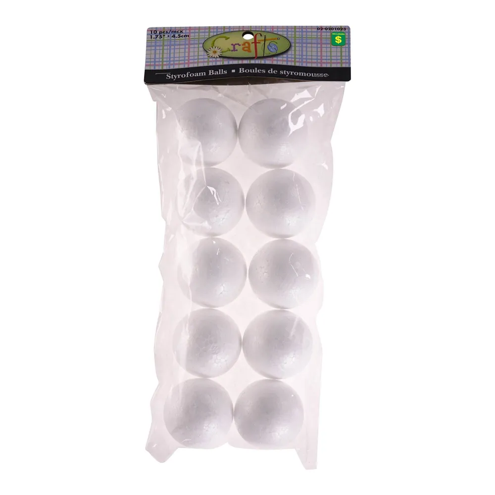 Styrofoam Balls 10PK (Assorted Sizes) - Case of 28