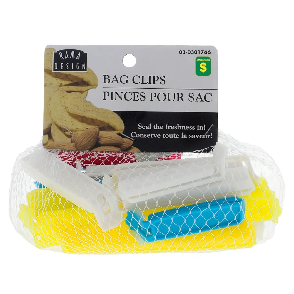 18PK Bag Clips (Assorted Colours) - Case of 36