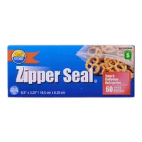 Zipper Seal Snack Bags 60PK - Case of 48