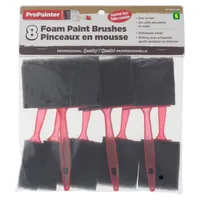 8Pk Foam Paint Brushes (Assorted Sizes) - Case of 24