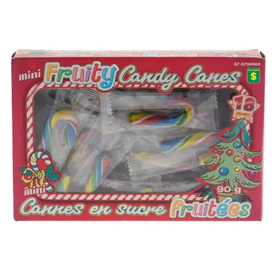 Christmas Mini Fruity Candy Canes - Case of 36