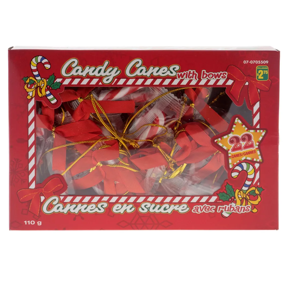 22Pk Christmas Mini Peppermint Candy Cane - Case of 36